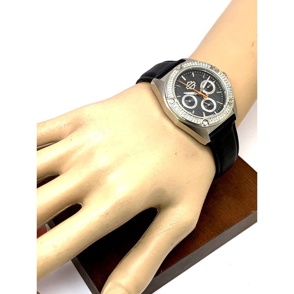 Bulova Silver and Black Women's Watch - Picture 4 of 14